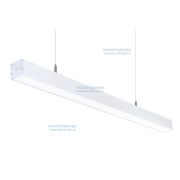 Светильник Слимфлеш Линейный 75W-5500Lm 5000-5500К Опал IP40 с БАП (aax.tech) на 1 час