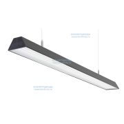 Светильник Трейд 58W-6550Lm 5000-5500К Микропризма IP40 с БАП (aax.tech) на 3 часа Черный