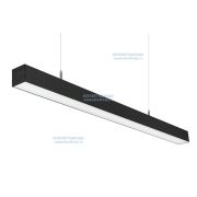 Светильник Слимфлеш Линейный 54W-4900Lm 6000-6500К Микропризма IP40 с БАП (aax.tech) на 1 час черный