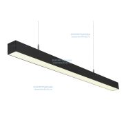 Светильник Слимфлеш Линейный 30W-2800Lm 4000-4500К Микропризма IP40 с БАП (vsesv) на 1 час черный