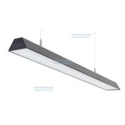 Светильник Трейд 40W-4000Lm 4000-4500К Опал IP40 с БАП (aax.tech) на 3 часа Черный