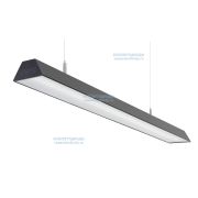 Светильник Трейд 40W-4600Lm 6000-6500К Микропризма IP40 с БАП (vsesv) на 3 часа Черный