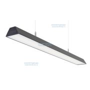 Светильник Трейд 76W-7400Lm 6000-6500К Опал IP40 с БАП (aax.tech) на 1 час Черный