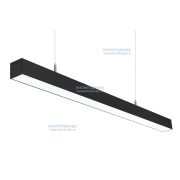 Светильник Слимфлеш Линейный 30W-2000Lm 6000-6500К Опал IP40 черный