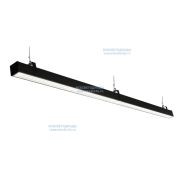 Светильник Слимлайт Линейный 54W-5800Lm 6000-6500К Микропризма IP40 с БАП (vsesv) на 1 час черный