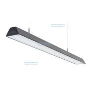 Светильник Трейд 40W-4000Lm 6000-6500К Опал IP40 с БАП (aax.tech) на 3 часа Черный