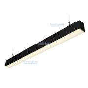 Линейный светильник КРИСТАЛЛ 30W-3000Lm, 4000-4500K, Микропризма, IP44 Черный (Класс 1) - 9005-z