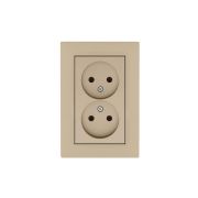 Розетка 2-я Karea RIZZ без заземл. крем Makel 88010017